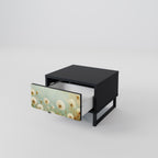 DREAMY MEADOW Nightstand in Black Finish