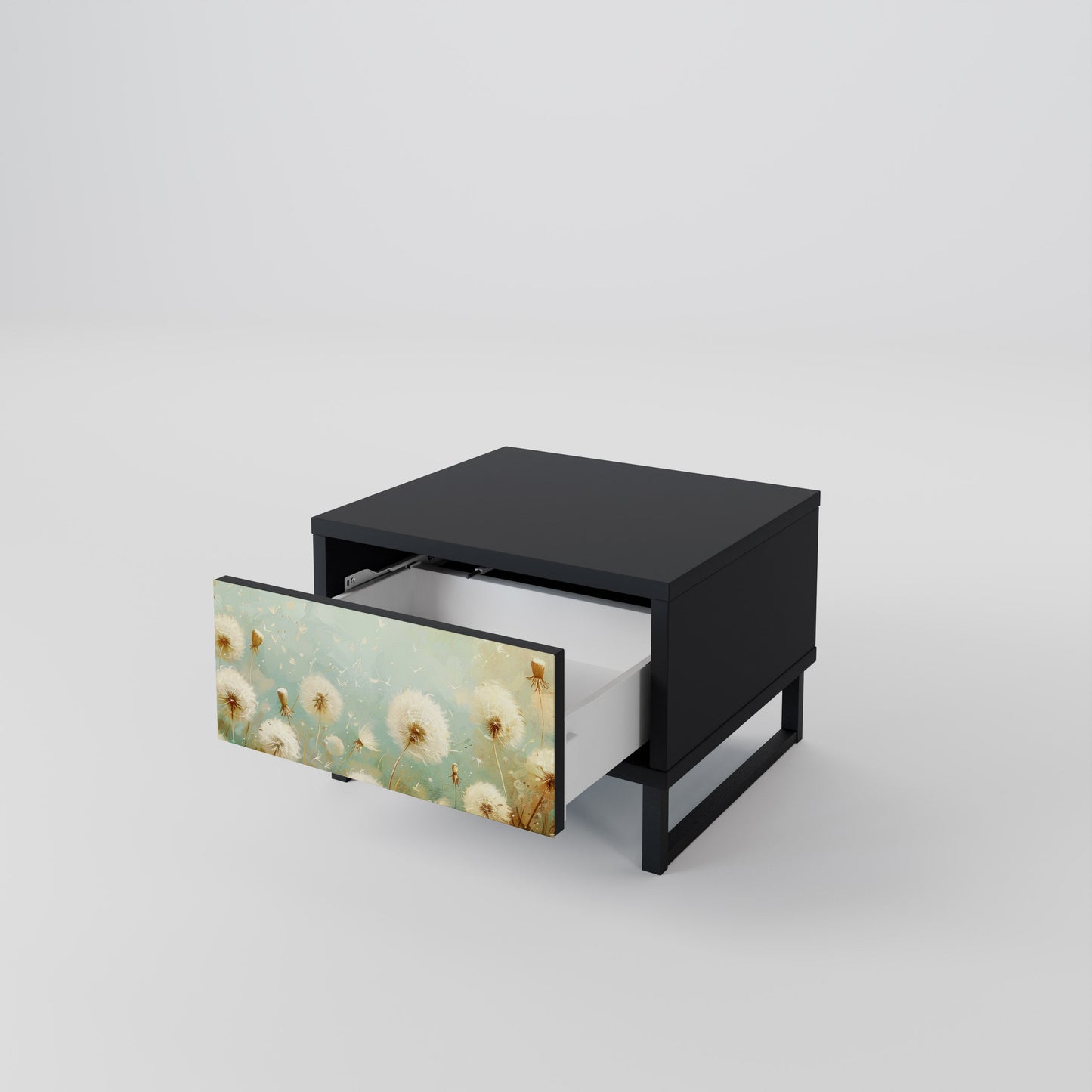 DREAMY MEADOW Nattduksbord i svart finish