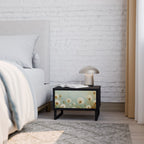 DREAMY MEADOW Nightstand in Black Finish