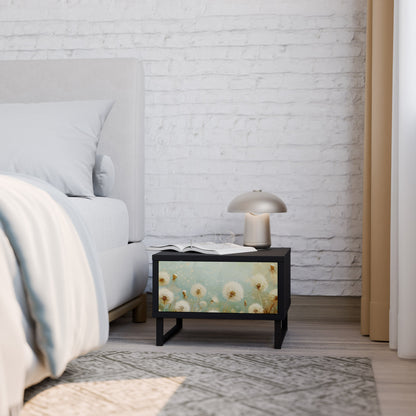 DREAMY MEADOW Nattduksbord i svart finish