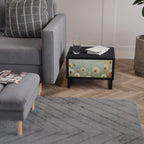 DREAMY MEADOW Nightstand in Black Finish