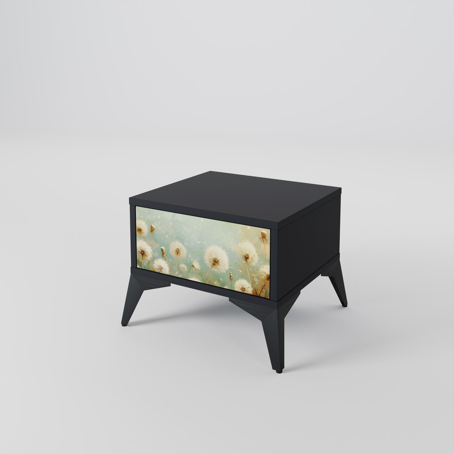 DREAMY MEADOW Nattduksbord i svart finish