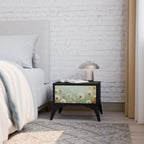 DREAMY MEADOW Nightstand in Black Finish