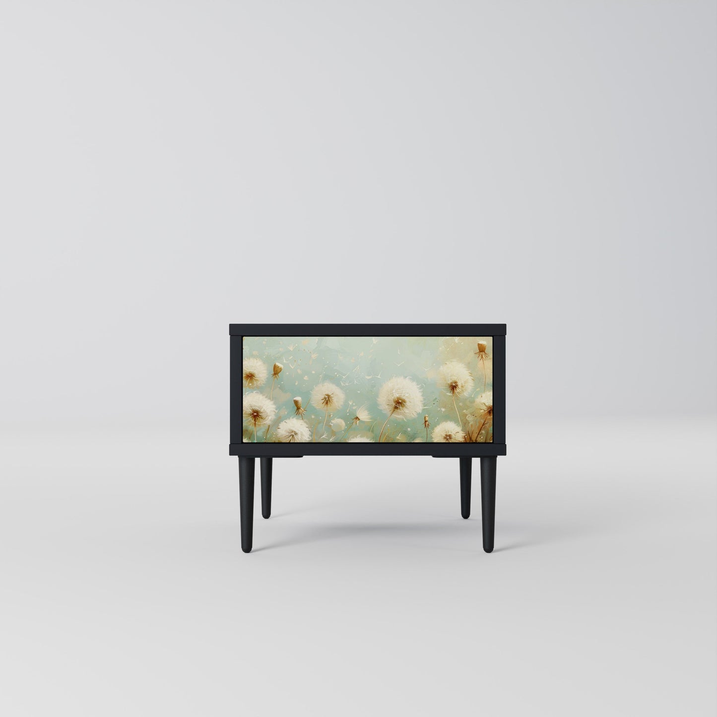 DREAMY MEADOW Nattduksbord i svart finish