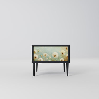 DREAMY MEADOW Nattduksbord i svart finish