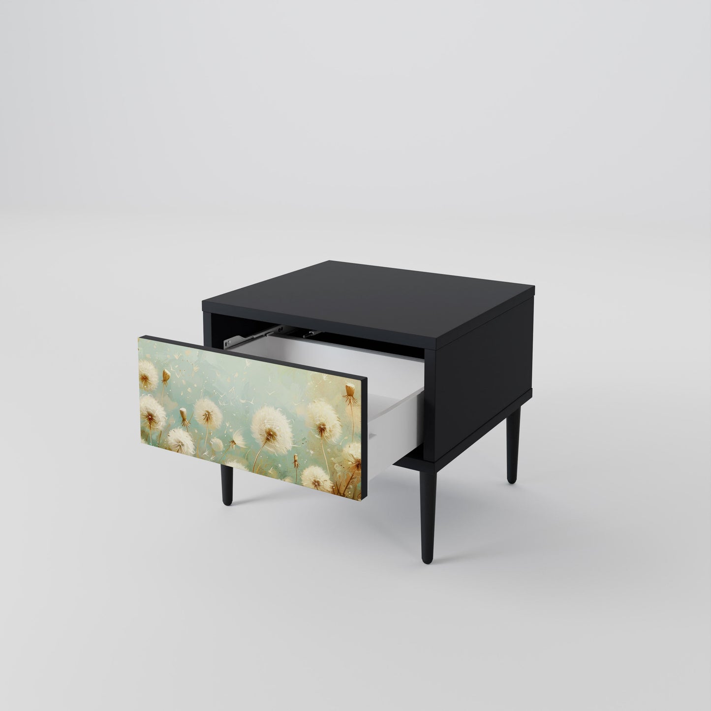 DREAMY MEADOW Nattduksbord i svart finish