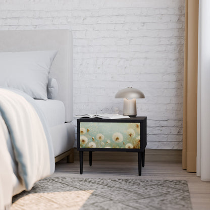 DREAMY MEADOW Nattduksbord i svart finish