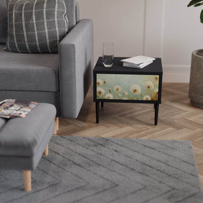 DREAMY MEADOW Nattduksbord i svart finish