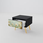 DREAMY MEADOW Nightstand in Black Finish