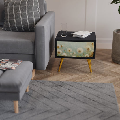 DREAMY MEADOW Nattduksbord i svart finish