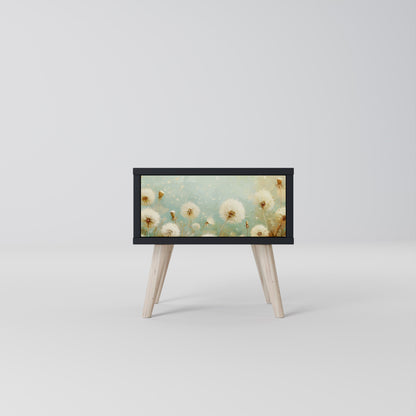 DREAMY MEADOW Nattduksbord i svart finish