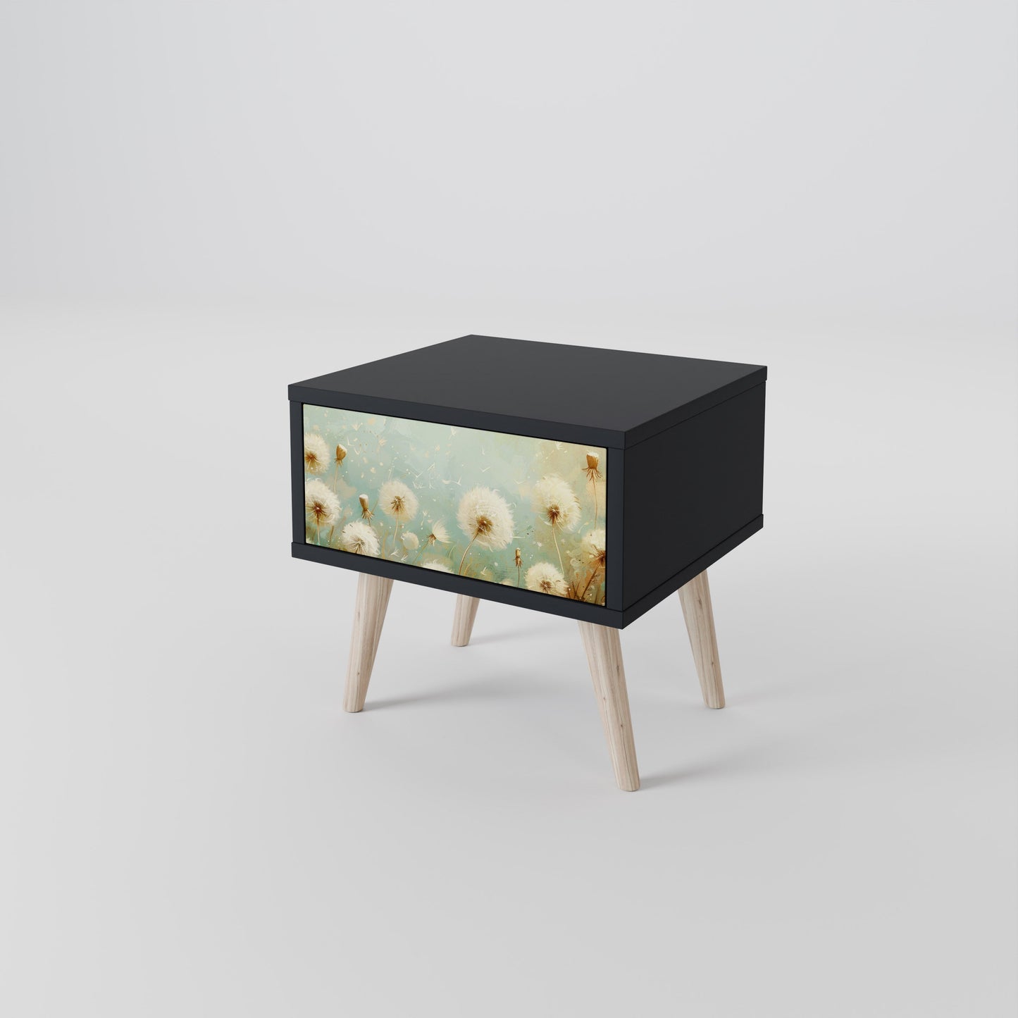 DREAMY MEADOW Nattduksbord i svart finish