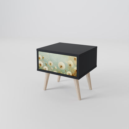 DREAMY MEADOW Nattduksbord i svart finish
