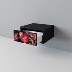 NEVERENDING BLOOM Nightstand in Black Finish