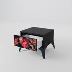 NEVERENDING BLOOM Nightstand in Black Finish