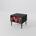 NEVERENDING BLOOM Nightstand in Black Finish