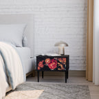 NEVERENDING BLOOM Nightstand in Black Finish