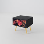 NEVERENDING BLOOM Nightstand in Black Finish