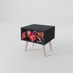 NEVERENDING BLOOM Nightstand in Black Finish