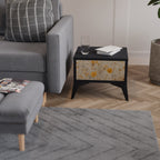 MORNING GLADE Nightstand in Black Finish