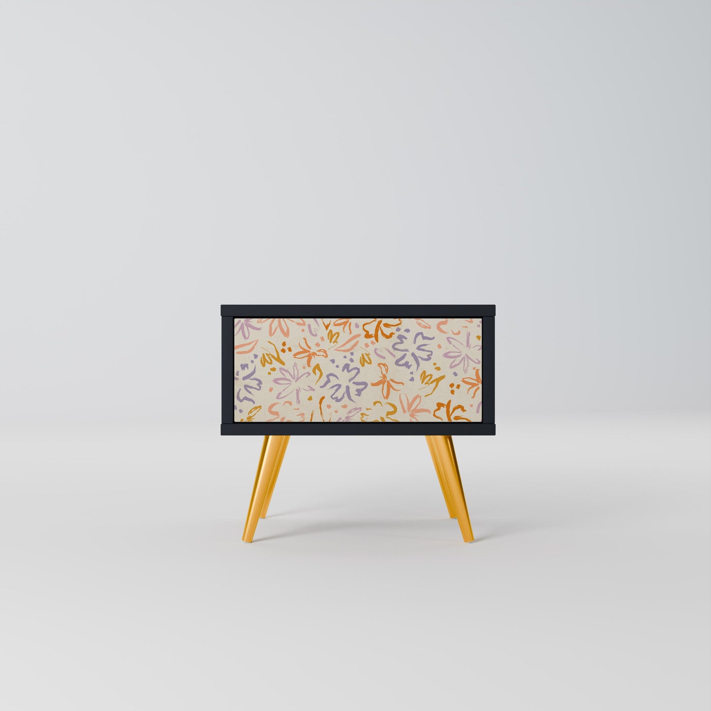 SPRING WHIMSY Nattduksbord i svart finish