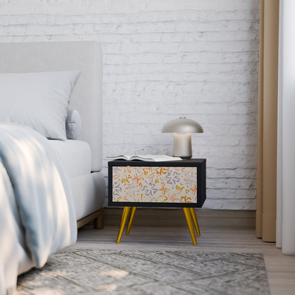 SPRING WHIMSY Nattduksbord i svart finish
