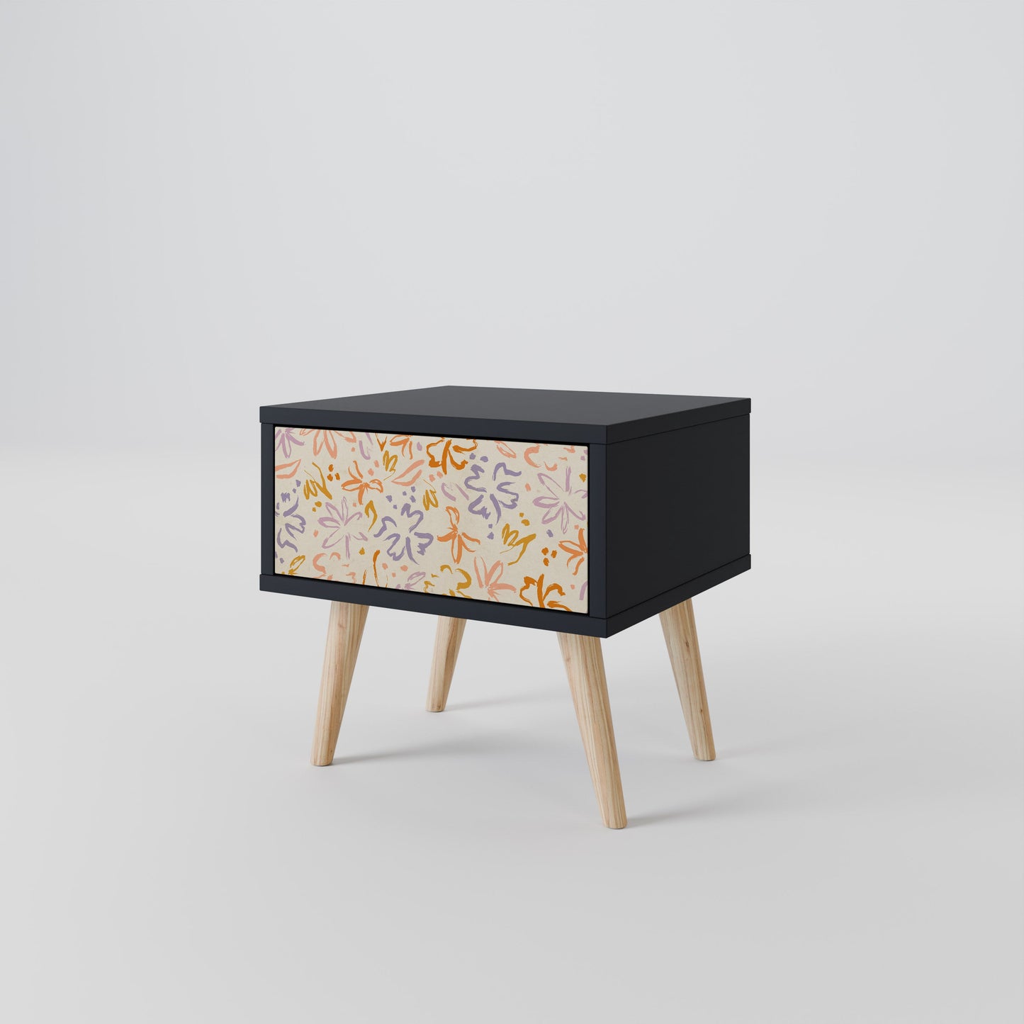 SPRING WHIMSY Nattduksbord i svart finish