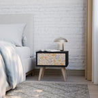 SPRING WHIMSY Nightstand in Black Finish