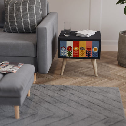 SCANDIC FLOWERET Nattduksbord i svart finish