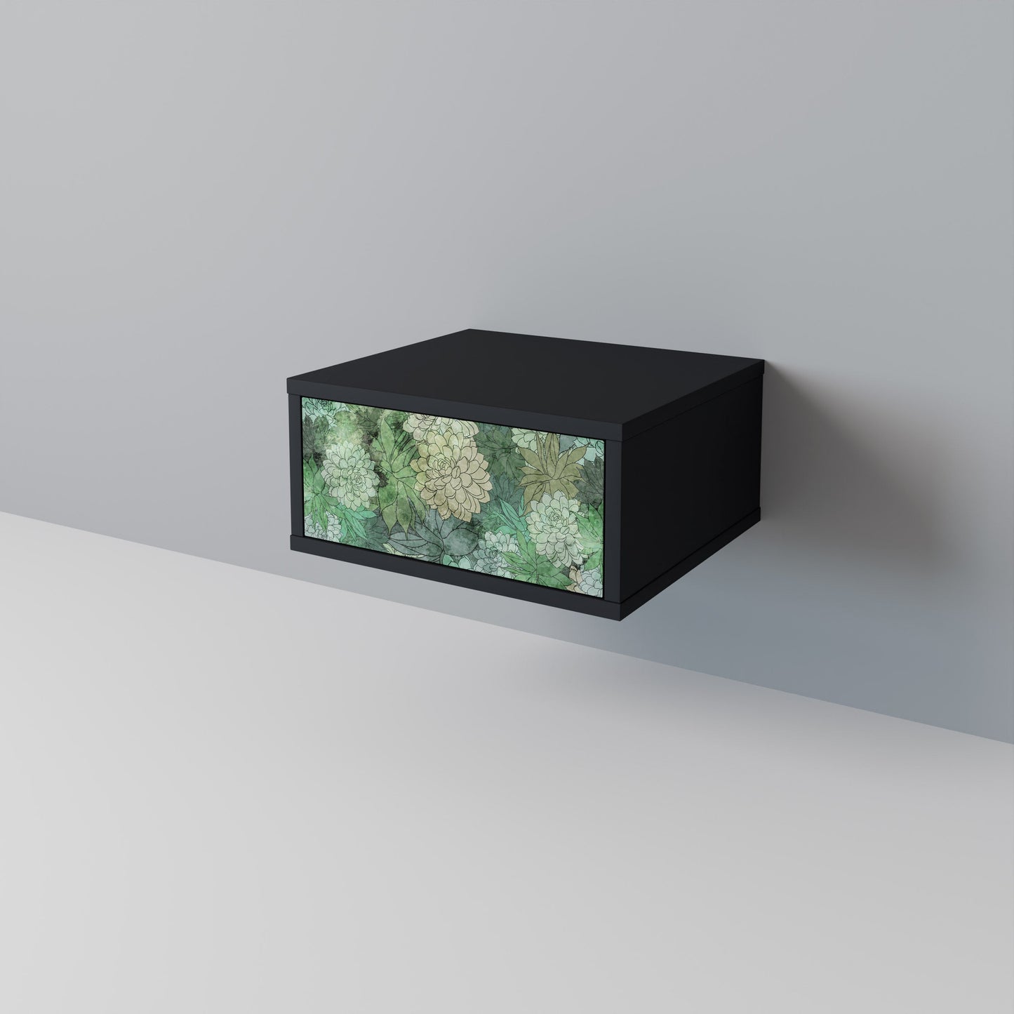 SUCCULENT CLUSTER nattduksbord i svart finish