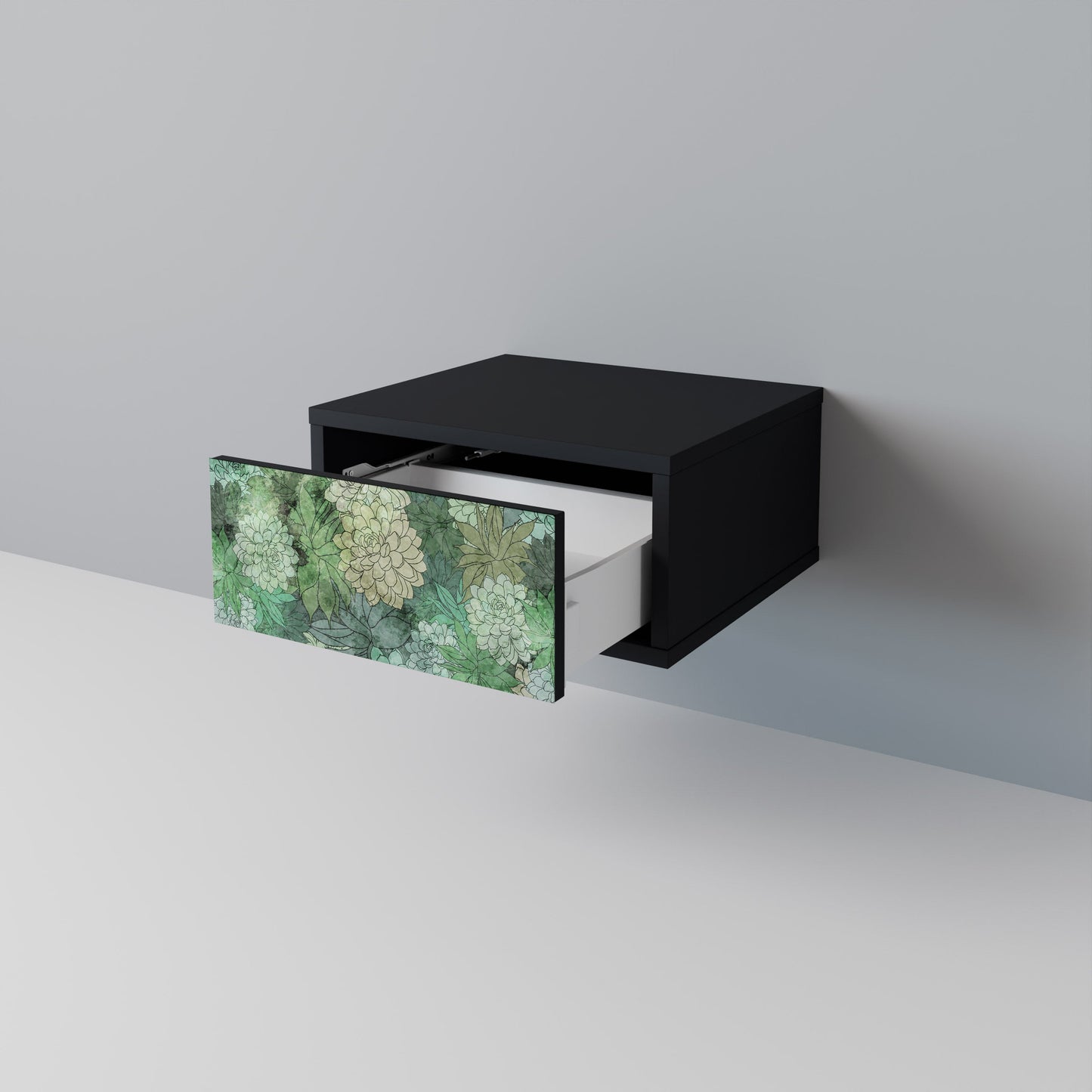 SUCCULENT CLUSTER nattduksbord i svart finish