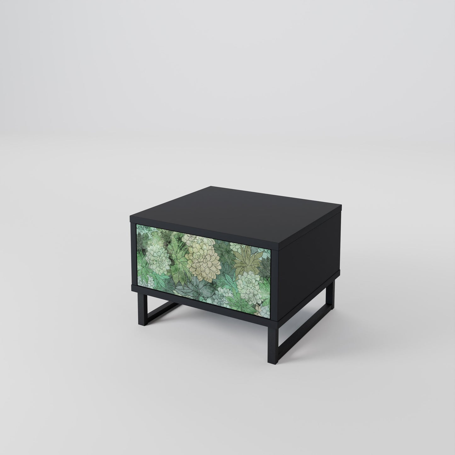 SUCCULENT CLUSTER nattduksbord i svart finish