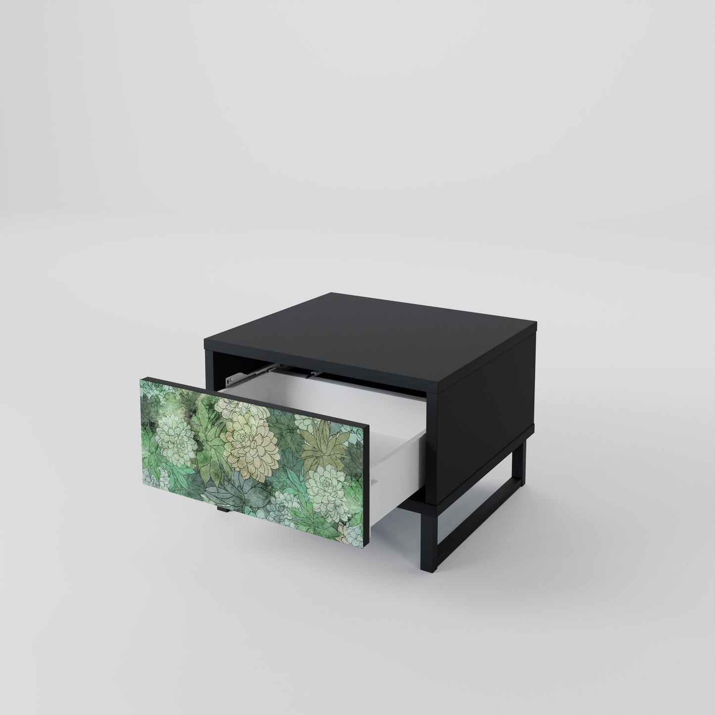 SUCCULENT CLUSTER nattduksbord i svart finish