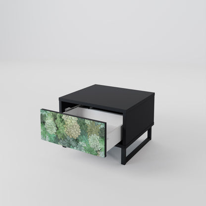 SUCCULENT CLUSTER nattduksbord i svart finish