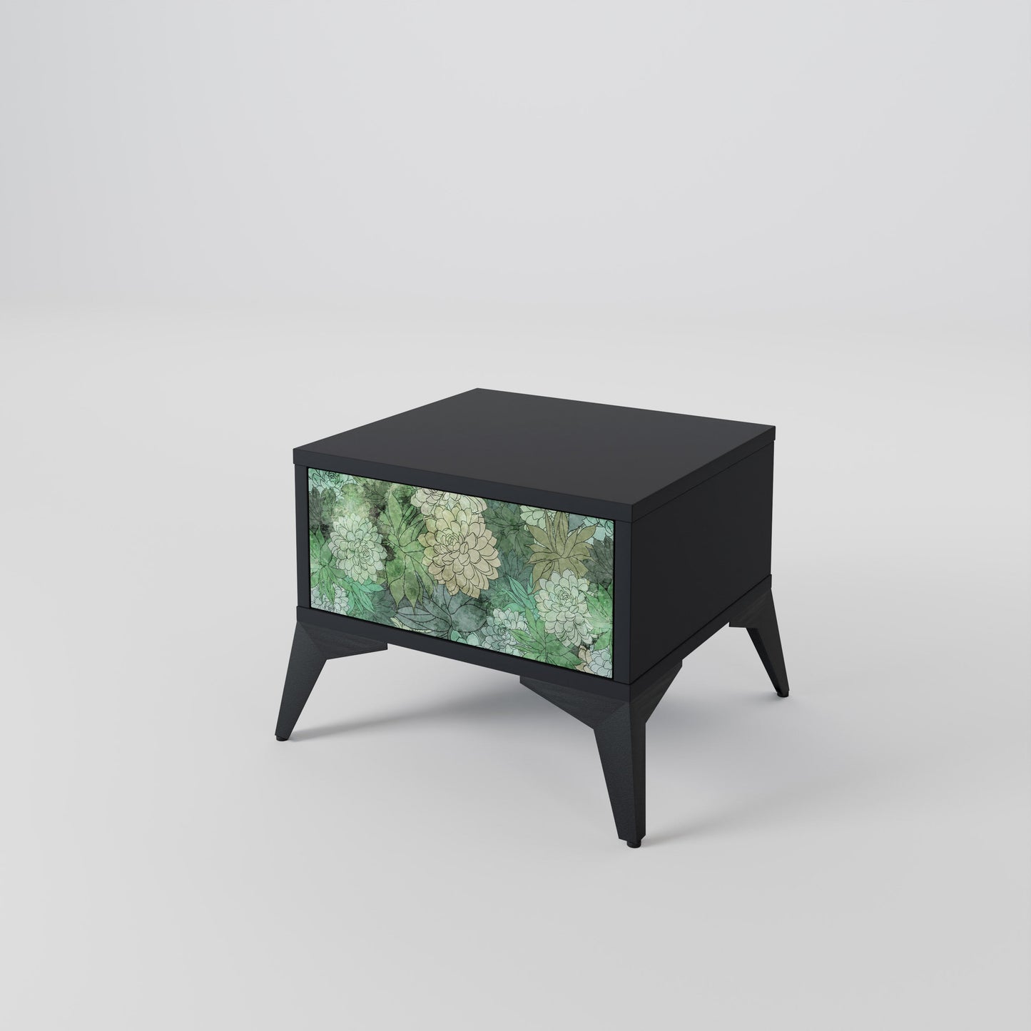 SUCCULENT CLUSTER nattduksbord i svart finish