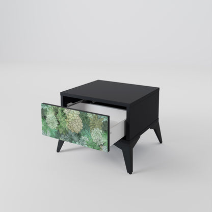 SUCCULENT CLUSTER nattduksbord i svart finish