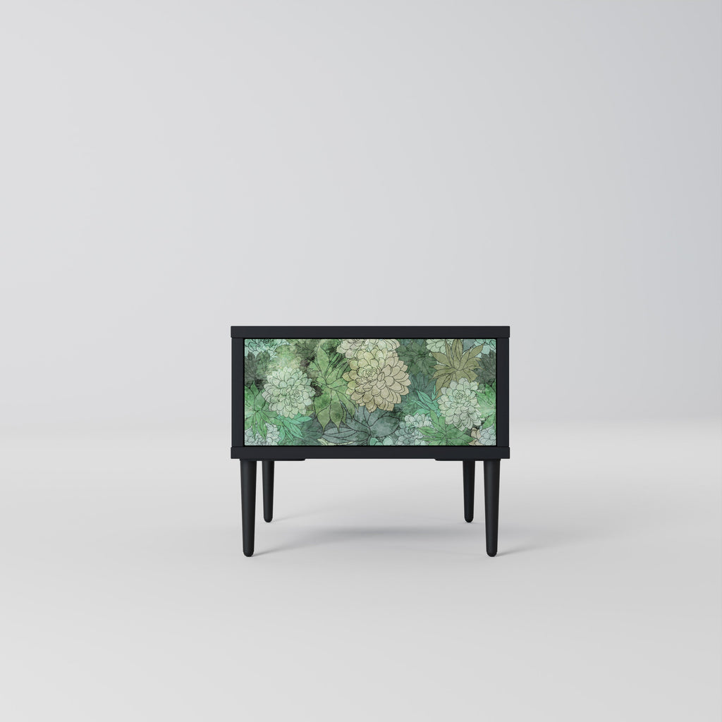SUCCULENT CLUSTER nattduksbord i svart finish
