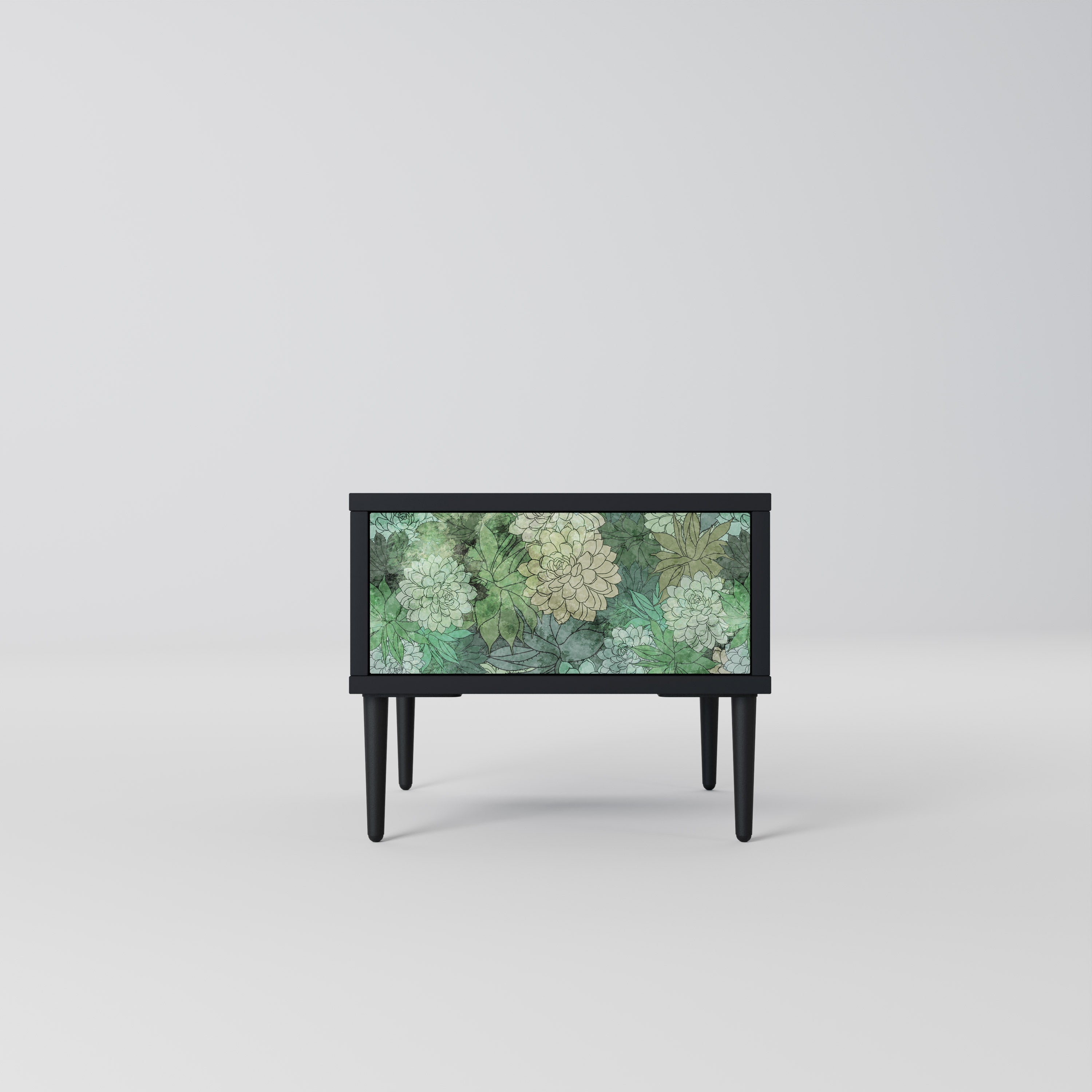 SUCCULENT CLUSTER nattduksbord i svart finish