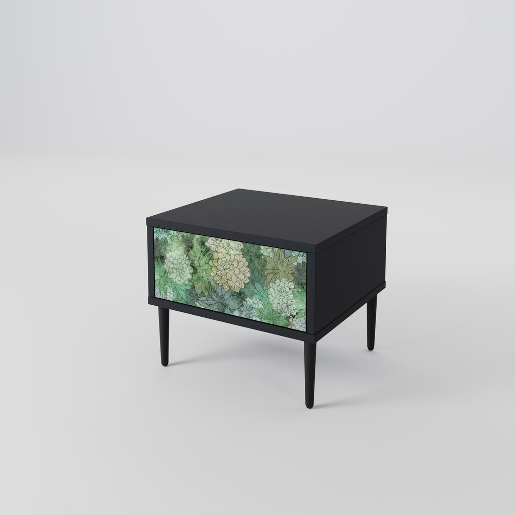 SUCCULENT CLUSTER nattduksbord i svart finish