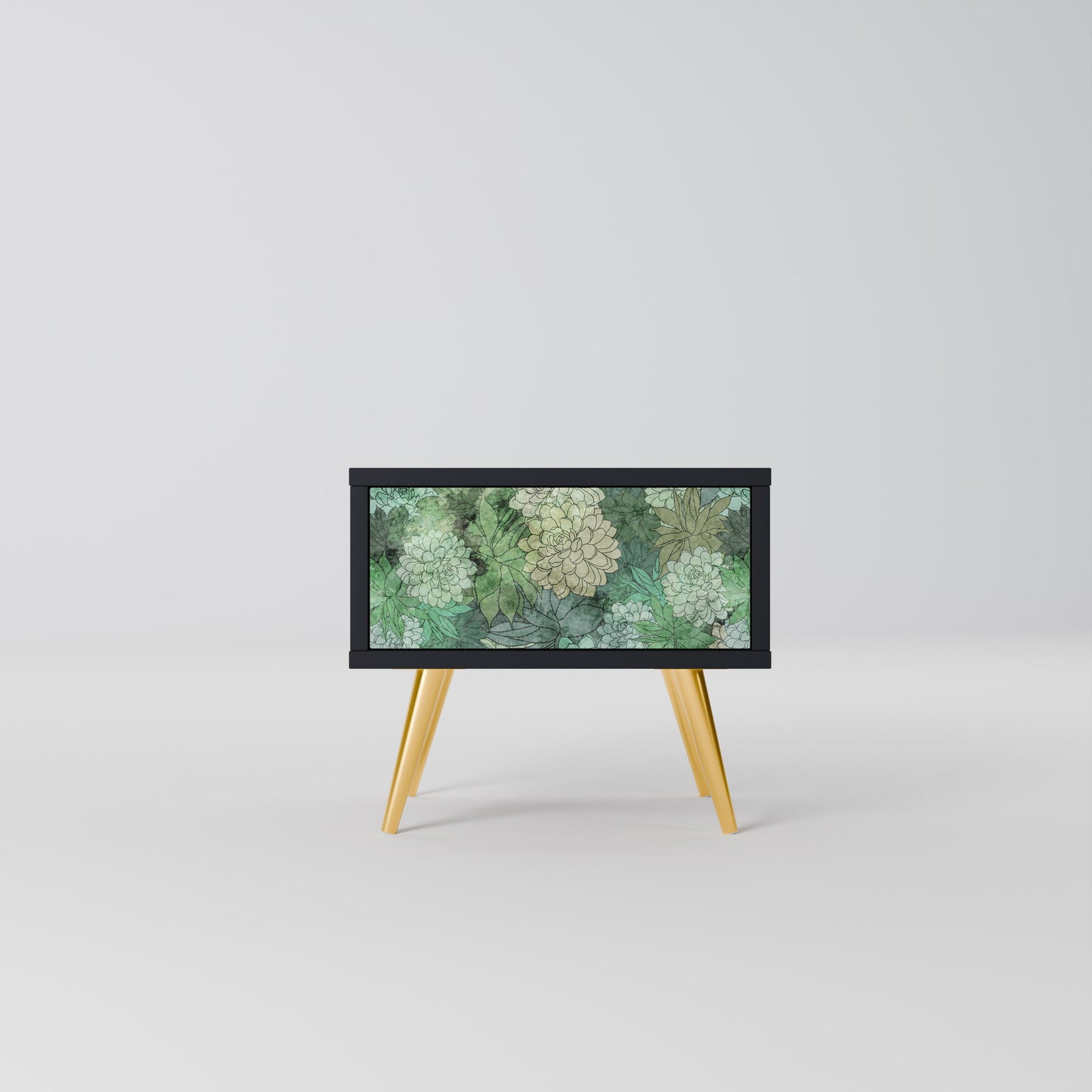 SUCCULENT CLUSTER nattduksbord i svart finish