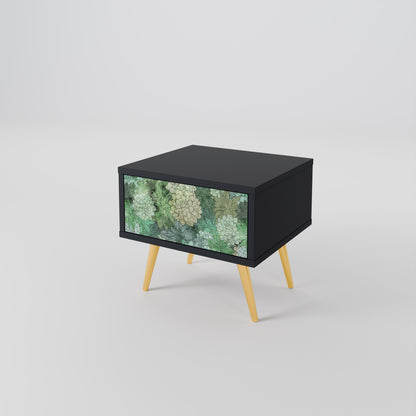 SUCCULENT CLUSTER nattduksbord i svart finish