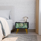 SUCCULENT CLUSTER Nightstand in Black Finish