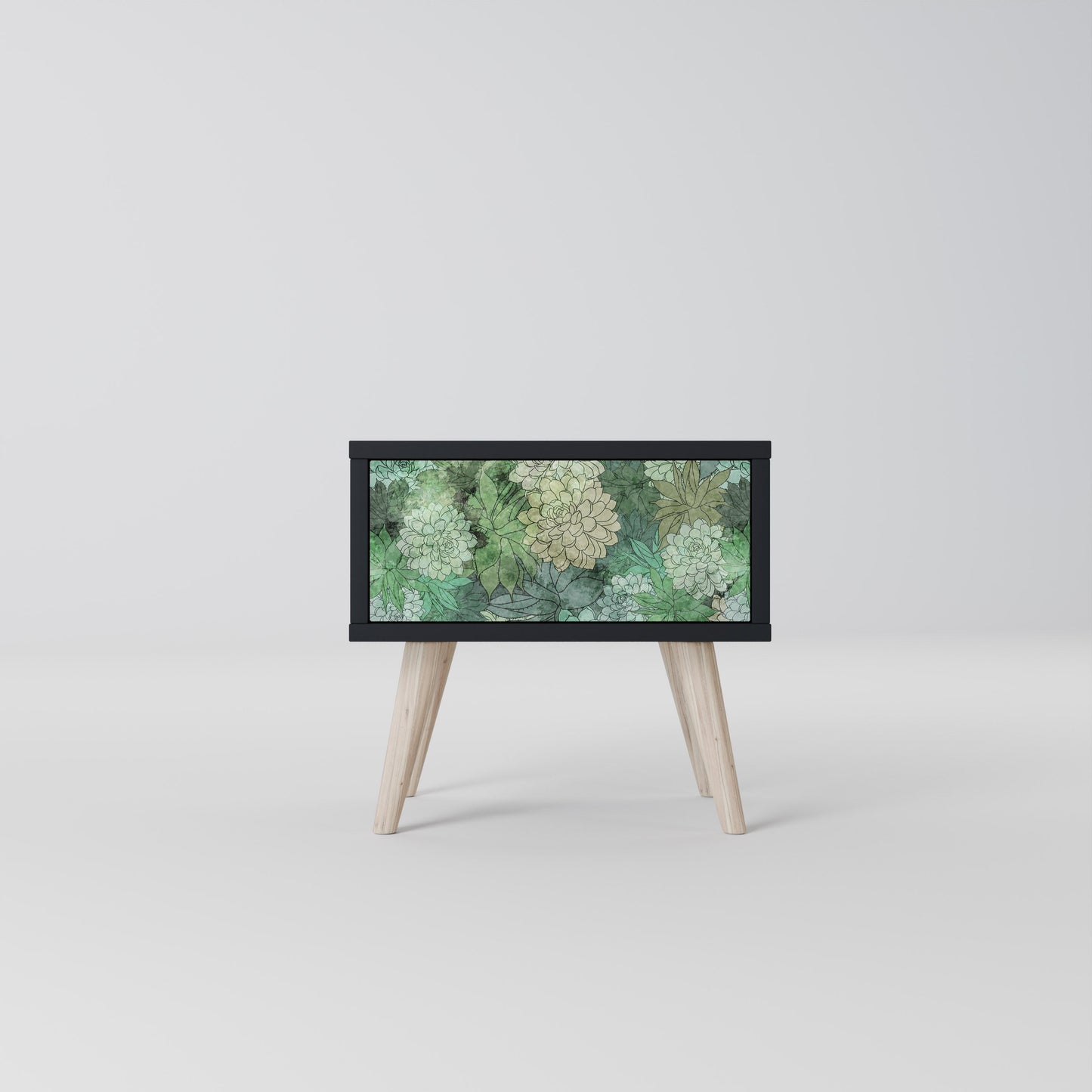 SUCCULENT CLUSTER nattduksbord i svart finish