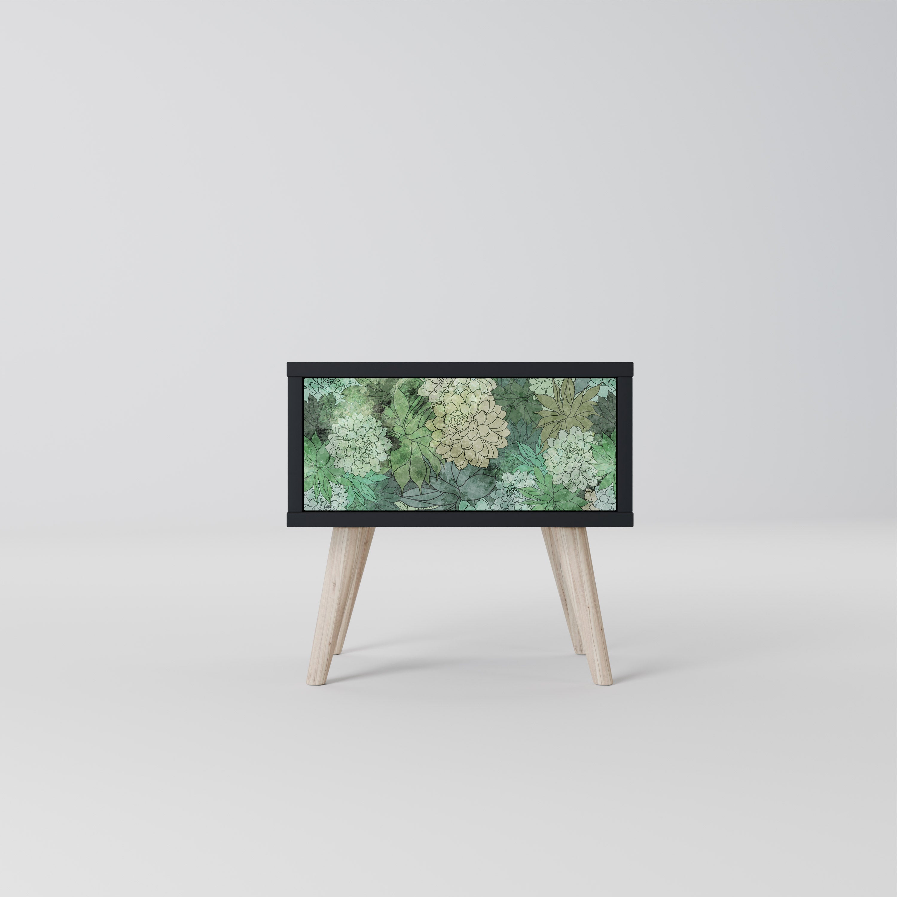 SUCCULENT CLUSTER nattduksbord i svart finish