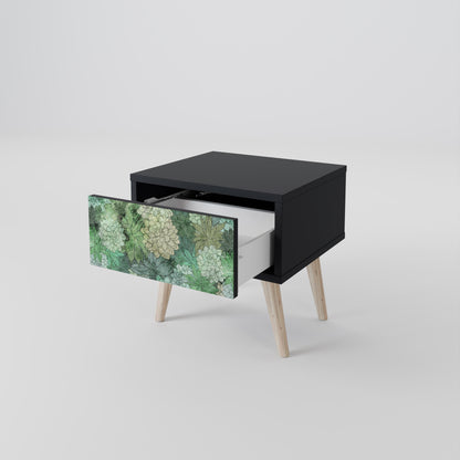 SUCCULENT CLUSTER nattduksbord i svart finish