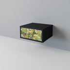 SUCCULENTS KALEIDOSCOPE Nightstand in Black Finish