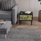 SUCCULENTS KALEIDOSCOPE Nightstand in Black Finish