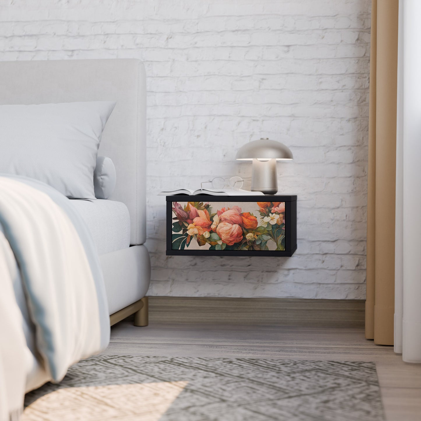 STYLISH BEAUTY Nattduksbord i svart finish