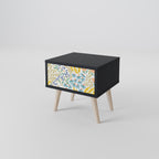 HELLO SPRING Nightstand in Black Finish