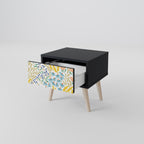 HELLO SPRING Nightstand in Black Finish